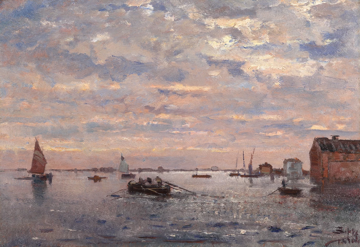 Imbarcazioni in laguna - Enrico Gallerie d’Arte, Milano